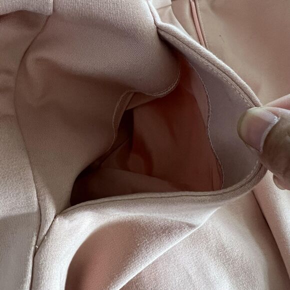 MaxMara Pants Women Small 26" Waist Pink Cropped Straight Dress Ankle Trousers - Picture 11 of 15